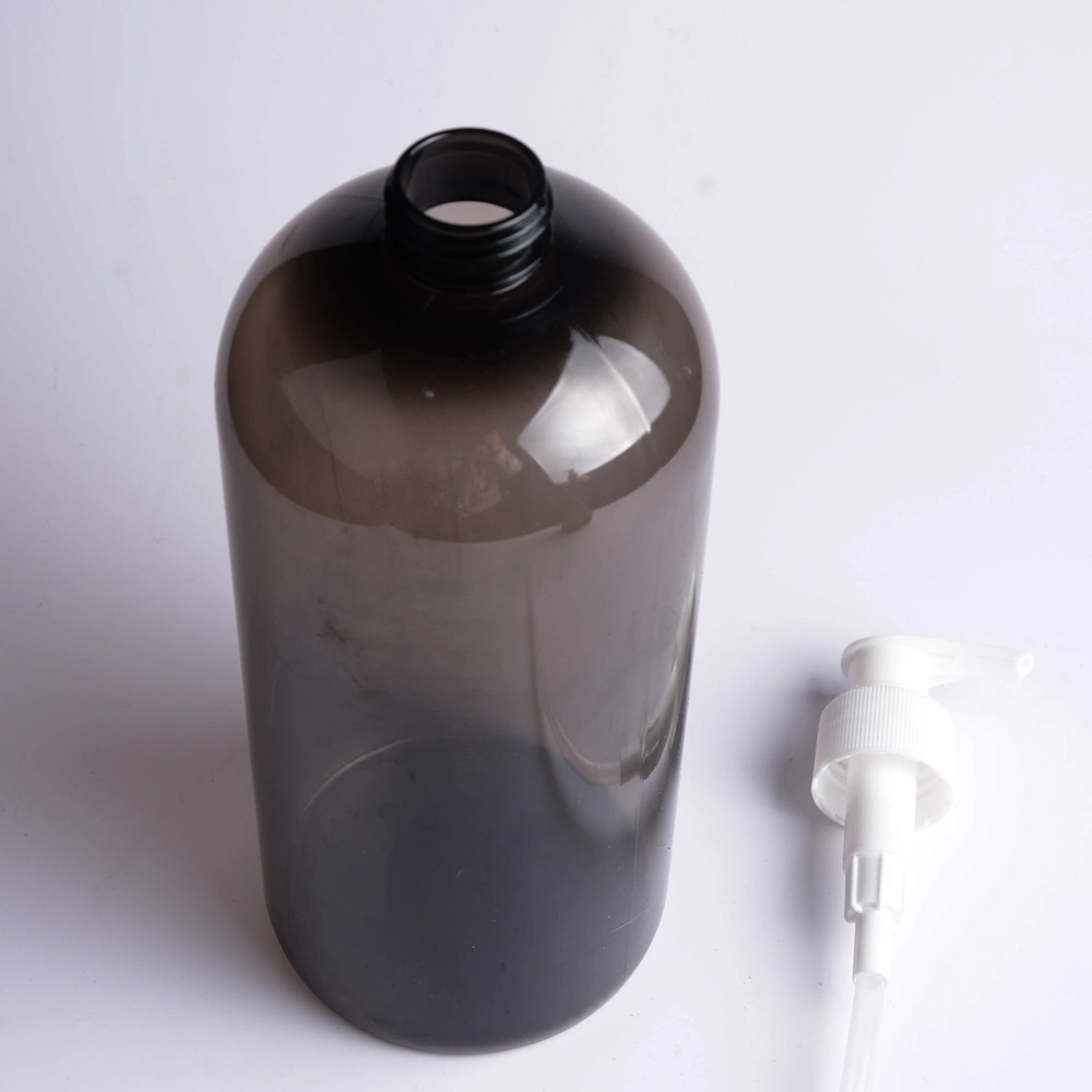 1000ml Boston Round Gray Plastic Pet Spray Bottle Plastic Bottle