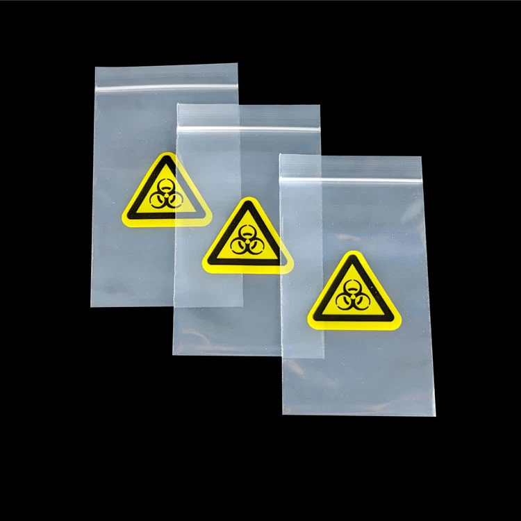 Wholesale/Supplier Promotion 3 Walls Gravure Printing Pathology Eco Friendly Lab Use Side Gusset Clear Plastic Specimen Biohazard Bags