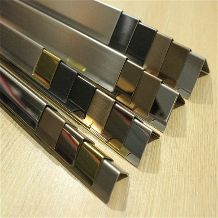 China Supplier Stainless Steel Angle Tile Trim (stainless steel, grade 304, hairline finish)