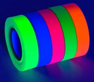 Light Neon Fluorescent Gaffer Tape Warning UV React Camera Tape for Decoration