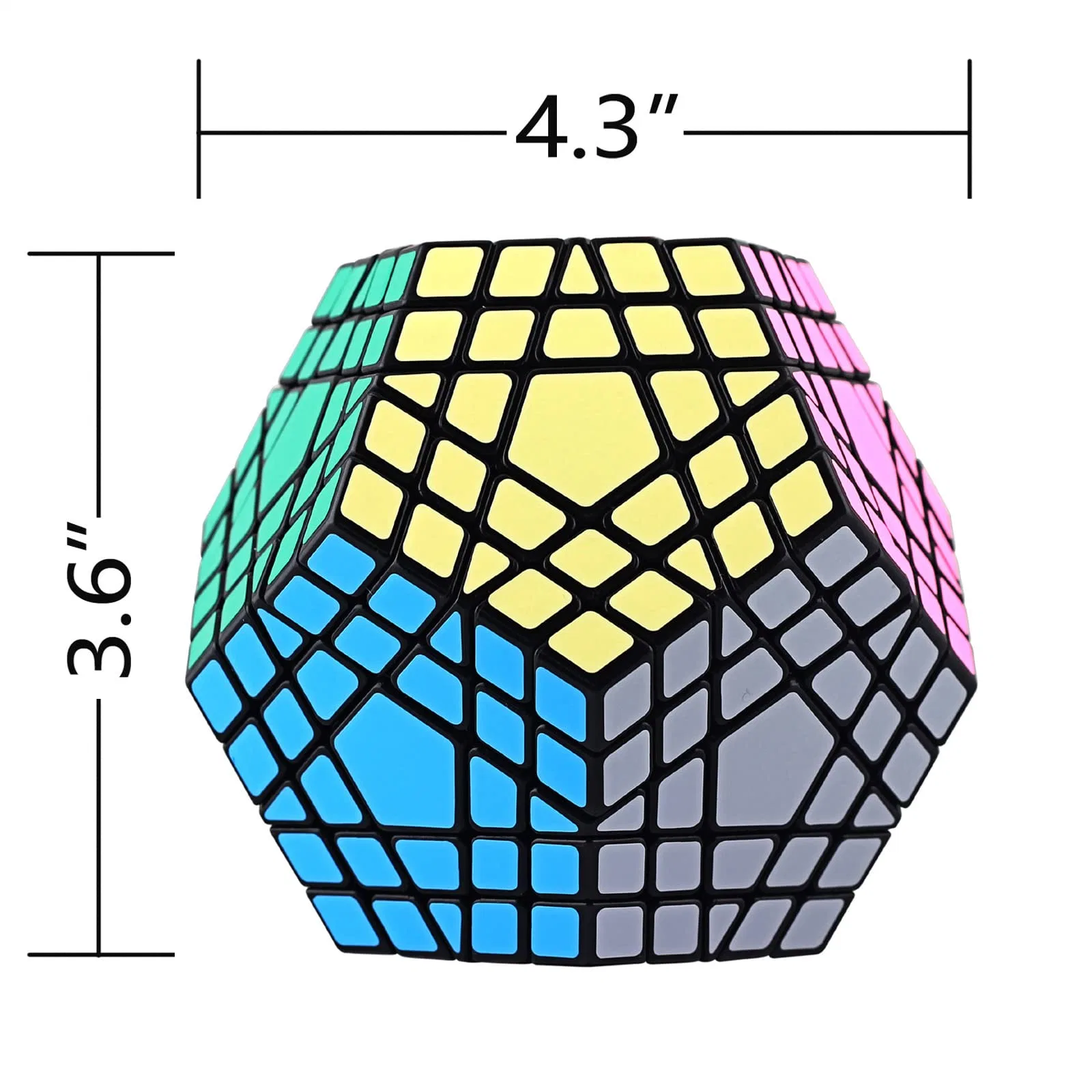 Shengshou Puzzle Fidget Toys Teraminx Magic Cube Megamin Speed Cube 7X7 for Kids Adults Cube