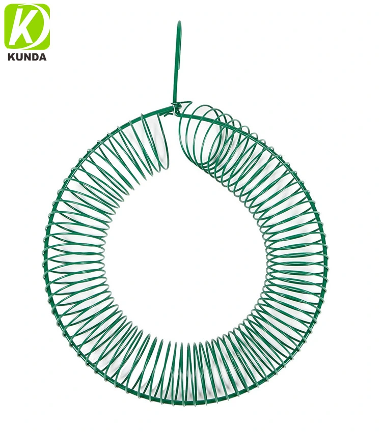 Metal Hanging Wreath Designed Green Ring Bird Feeder