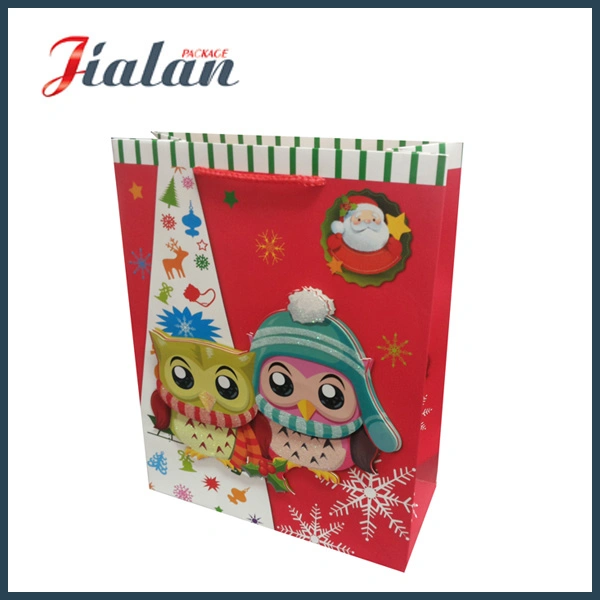 Customize with PVC Window Christmas Shopping Packing Gift Paper Bag