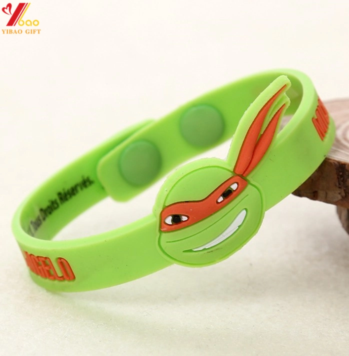 Cartoon Kids Turtles Silicone Green Wristband - Promotional Gift for Kids