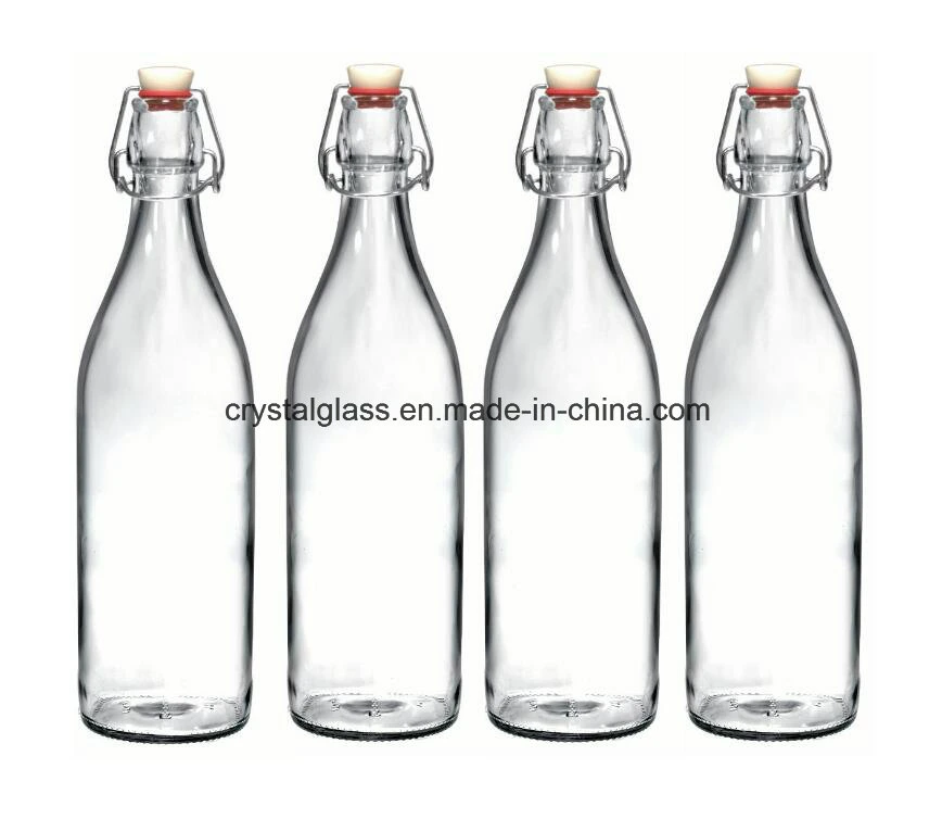 Glass Mineral Sodas Water Bottle 330ml 500ml with Lid