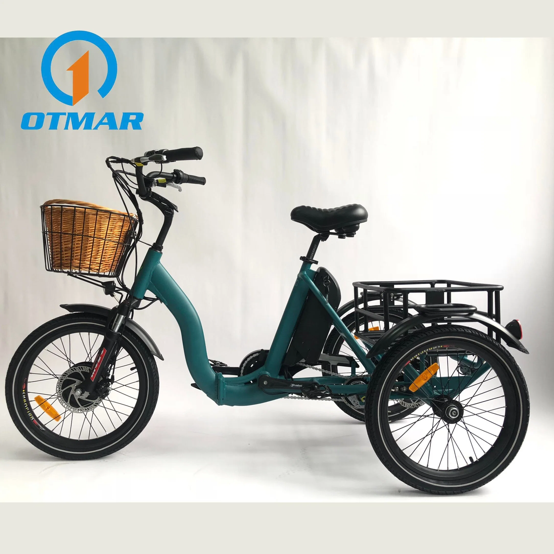 Hot Sale Ville Tricycle électrique pliable 3 roues vélo Cargo 36V/48V Tricycle électrique de la batterie au lithium adultes petites pneu de route E Trike