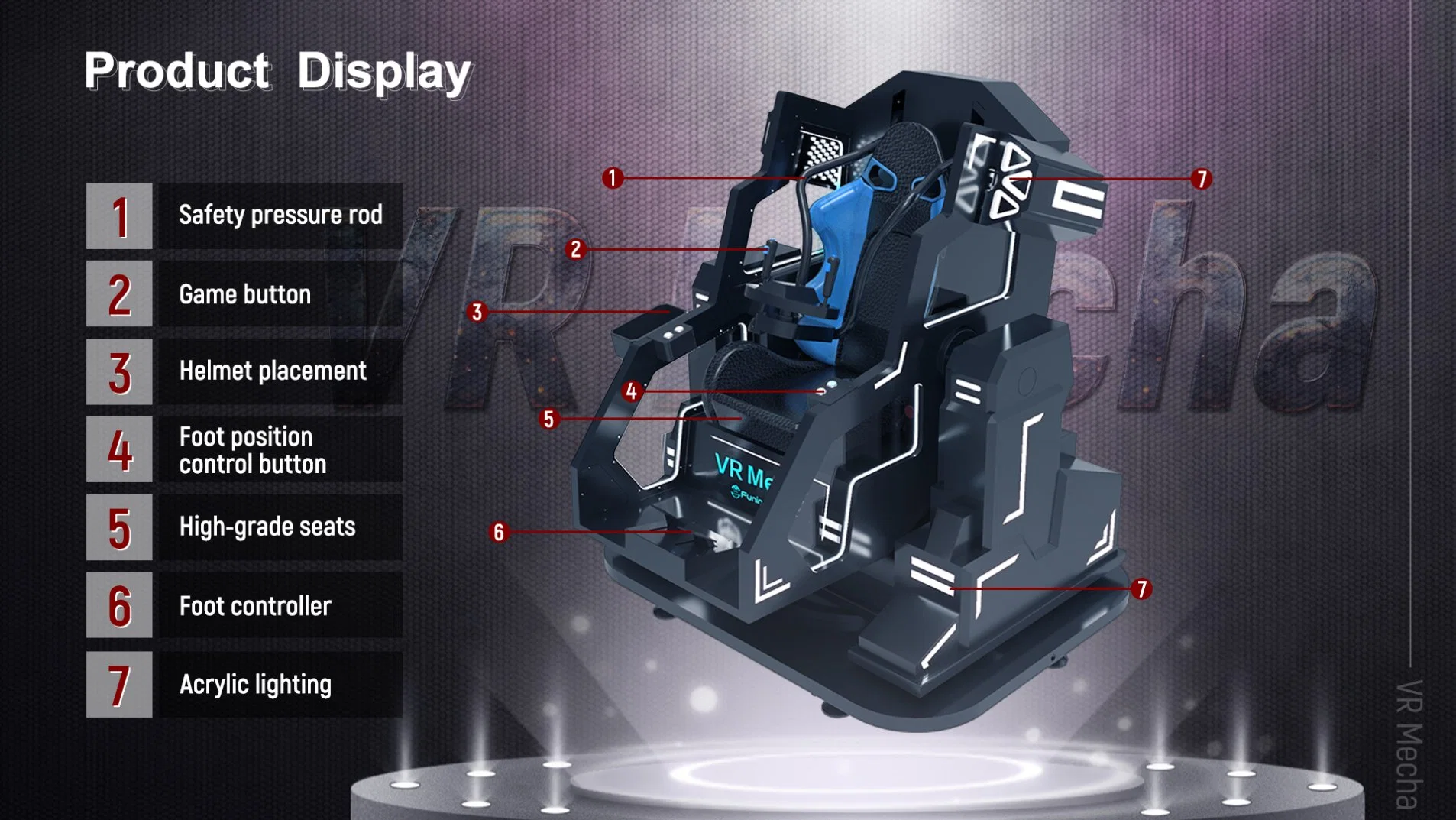 High-Tech Newest Design Vr Mecha 1 Seats 9d