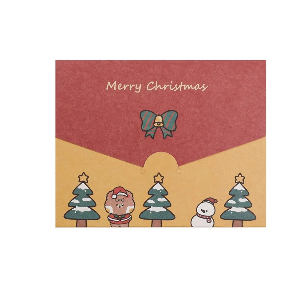 Merry Christmas Custom Print Paper Mini Greeting Cards with Envelope