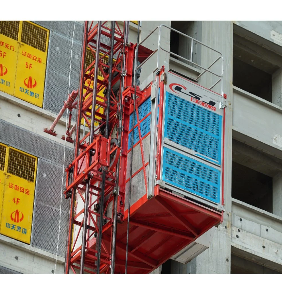 Factory Price Twin Cage Assembly Construction Elevator Material Hoist