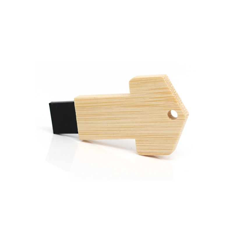 Wood Bamboo Eco USB Flash Drive USB 2.0 Logo Customized Arrow Shape USB Flash Disk