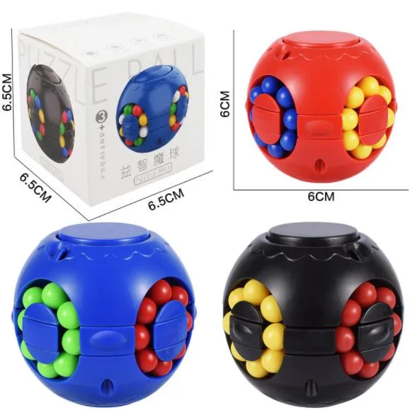 Liberar el estrés del mecanismo de giro de juguete Cubo rompecabezas de la descompresión dedo juguete gira Magic Bean Fidget Cube