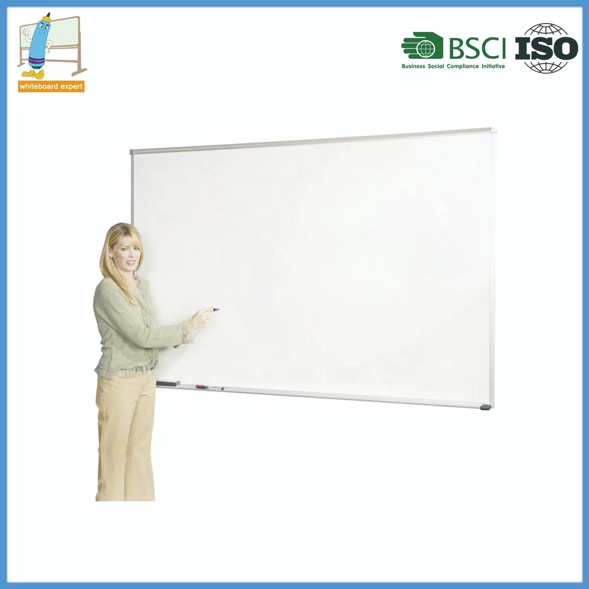 Office School OEM 60X45cm Magnetic Whit Board Aluminium Frame Dry Erase Whiteboard