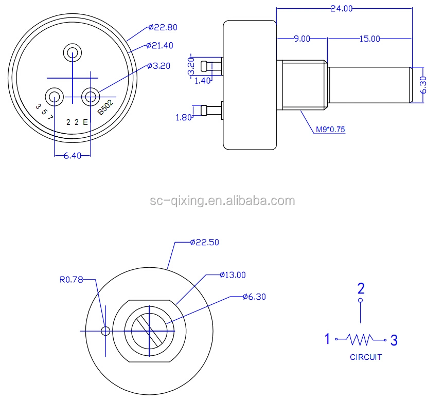 Potentiometer Für Endlose Rotation Um 357 360 Grad