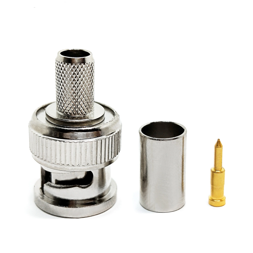 Nickel Plating Metal BNC Male to RCA Male Adapter Connector