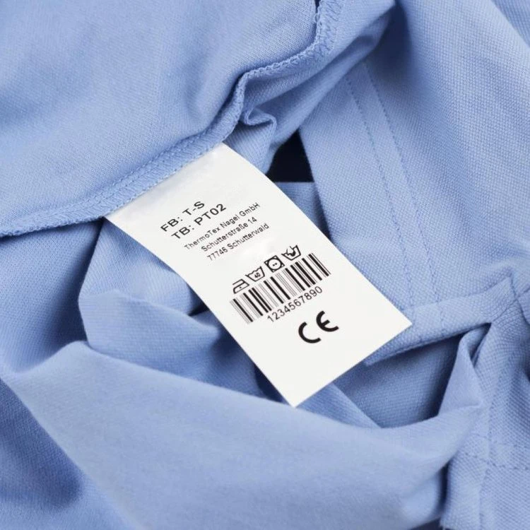 Precio con descuento transferencia térmica personalizada impresión ropa textil Nylon Taffeta Etiqueta de cuidado de lavado 80*200m 3inch etiqueta