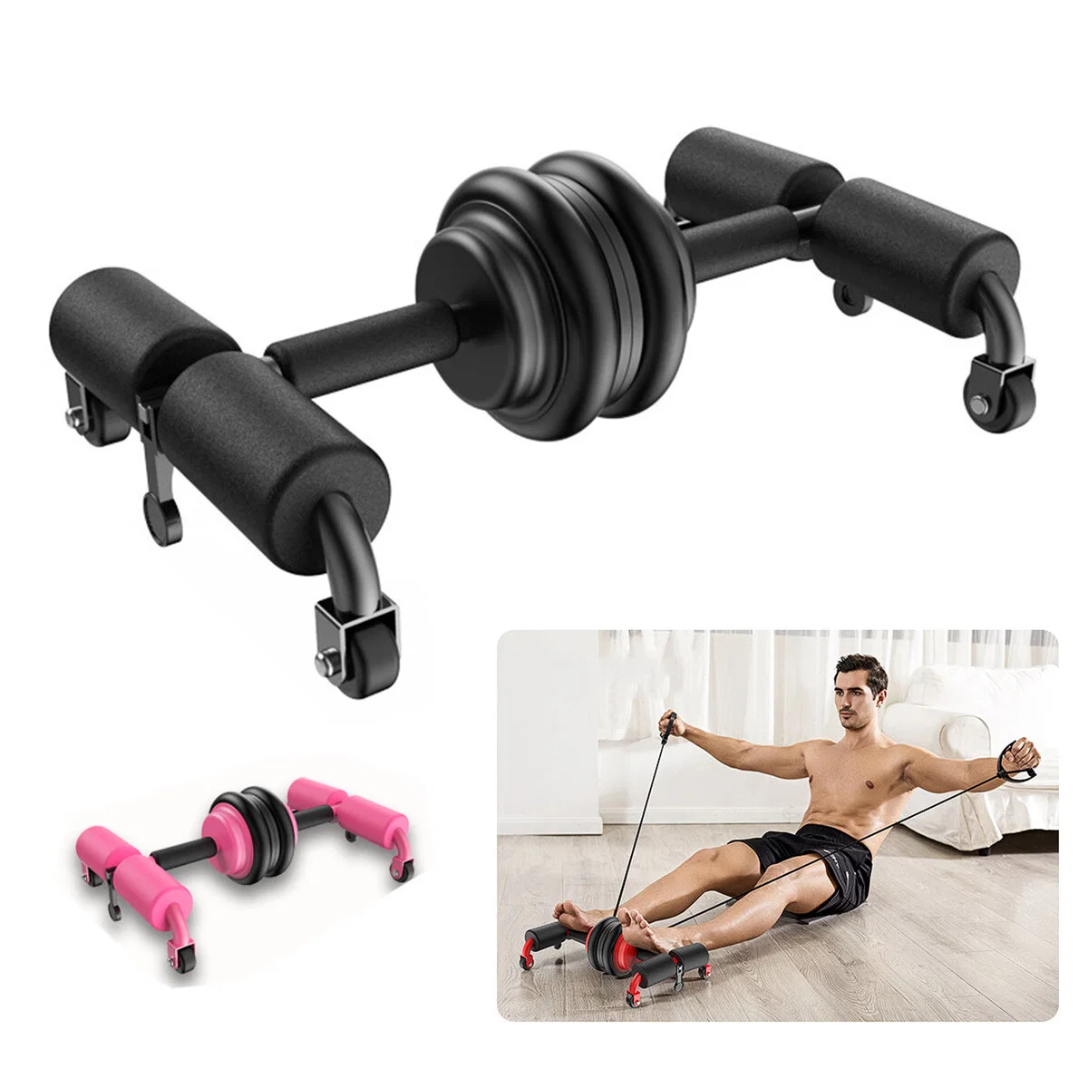 Home Gym Fitness Equipment Exercise Wheels Ab Abdominal Wheel Trainer Roller