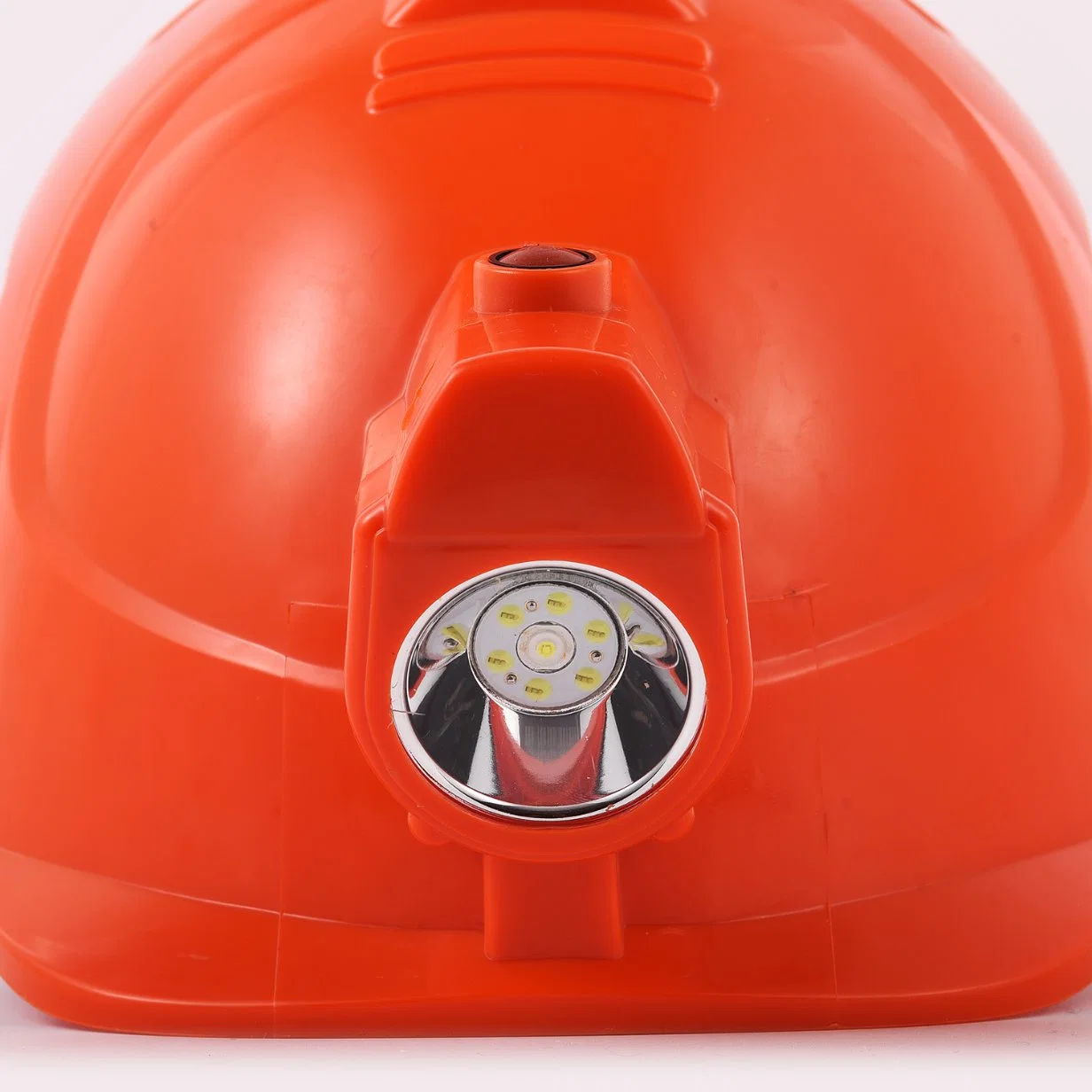 Red Hard Hat Safety Helmet with Mining Lamp Cap LED