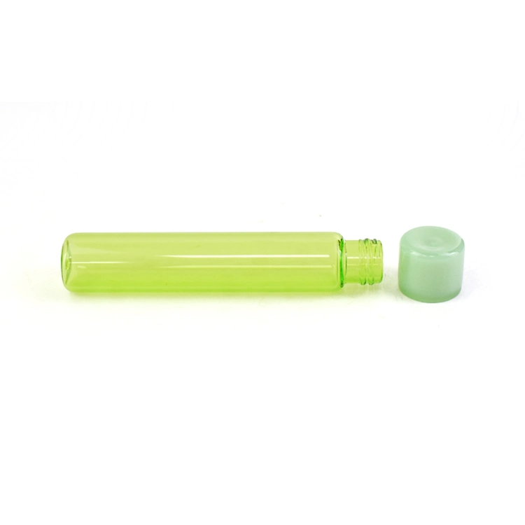 Dépolie Tube en verre vert 8oz Ensemble de pot de verre ambré de tube en verre borosilicaté couvercle en bois