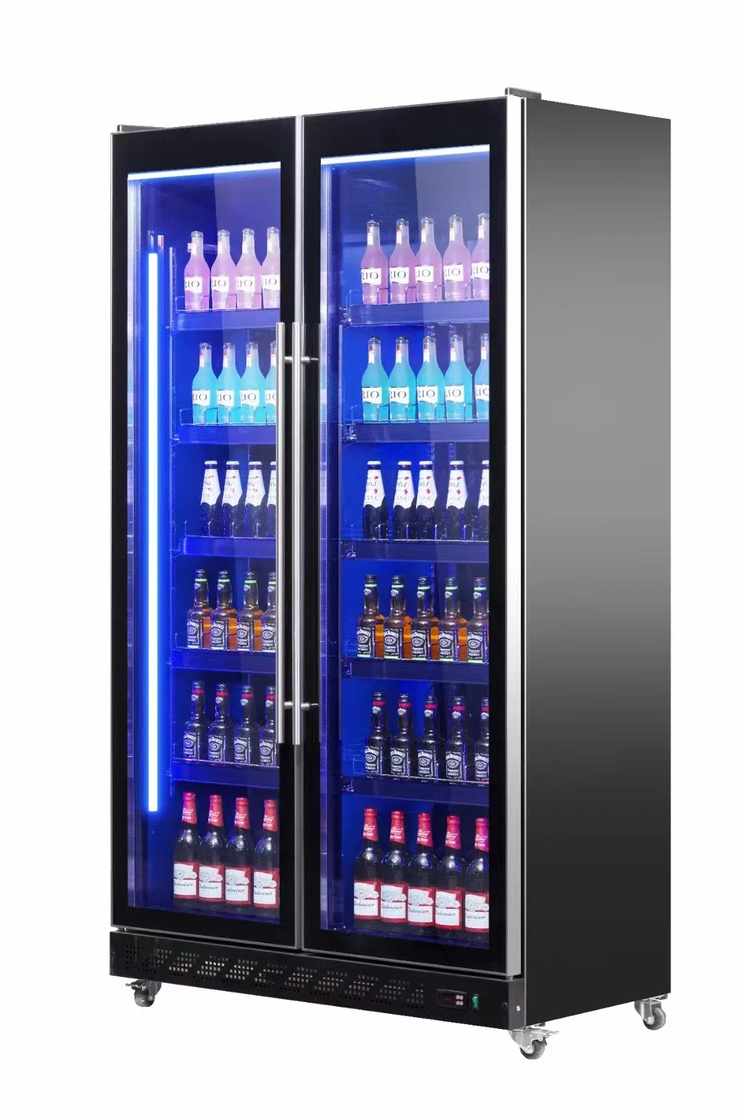 Nuevo estilo de bebidas comerciales supermercado NEVERA REFRIGERADOR DE LA PANTALLA Escaparate del vino