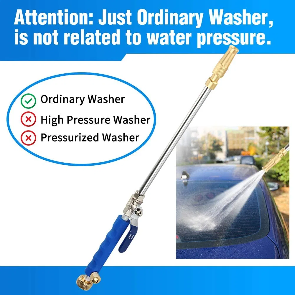 Hydro Jet High Pressure Power Washer, pistola de lavado a presión con extremo de manguera de jardín, rociador de limpieza de ventanas de vidrio Extendable Garden Car Water Washing