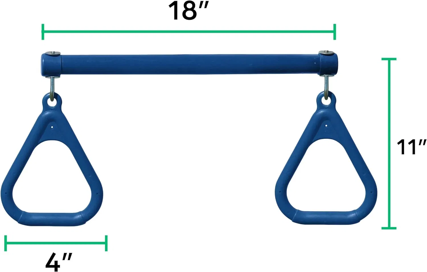 43'' Long Large Heavy-Duty Ring Trapeze Bar Combo Swing Trapeze Bar with Coated Swing Chains