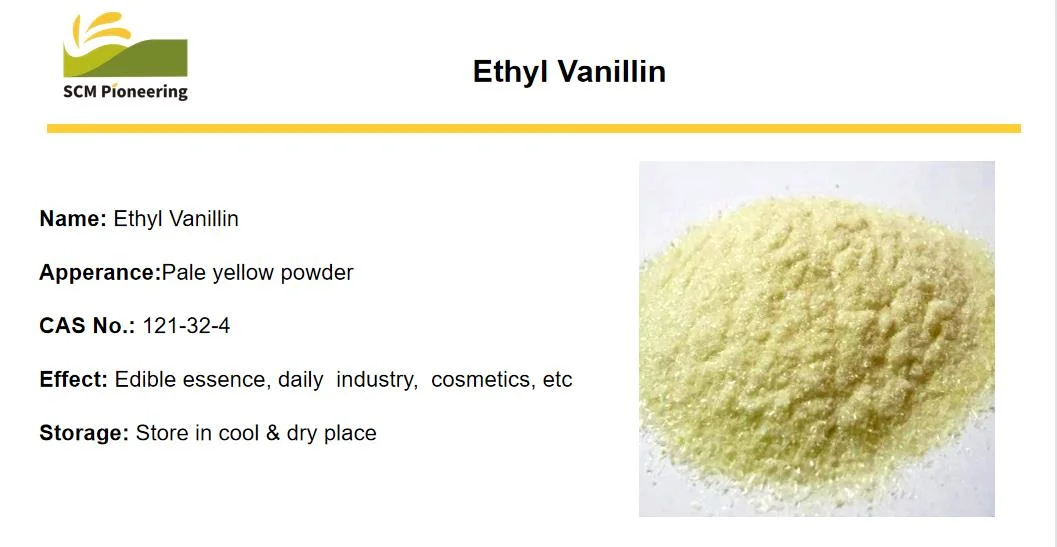 Food Additive Flavors Spices Fragrance Vanilla Powder Vanillin for Ice Cream Cake etc. 121-32-4