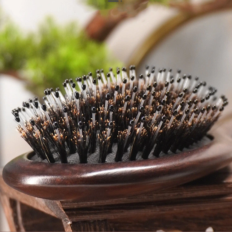 Wholesale/Supplier Ebony China Pig Bristle Massage Hair Tool Hair Brush Comb