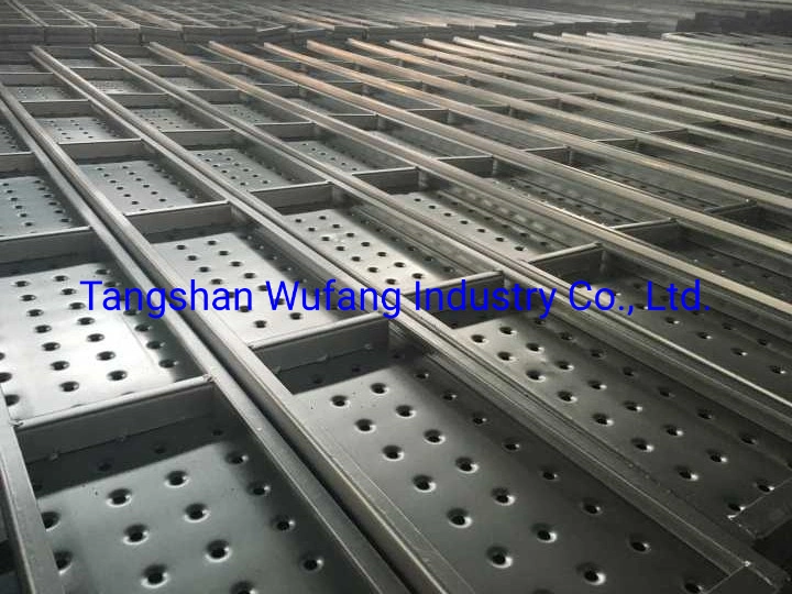 precio de fábrica de metal de acero placas de andamios tablones andamios para la construcción de plantas industriales