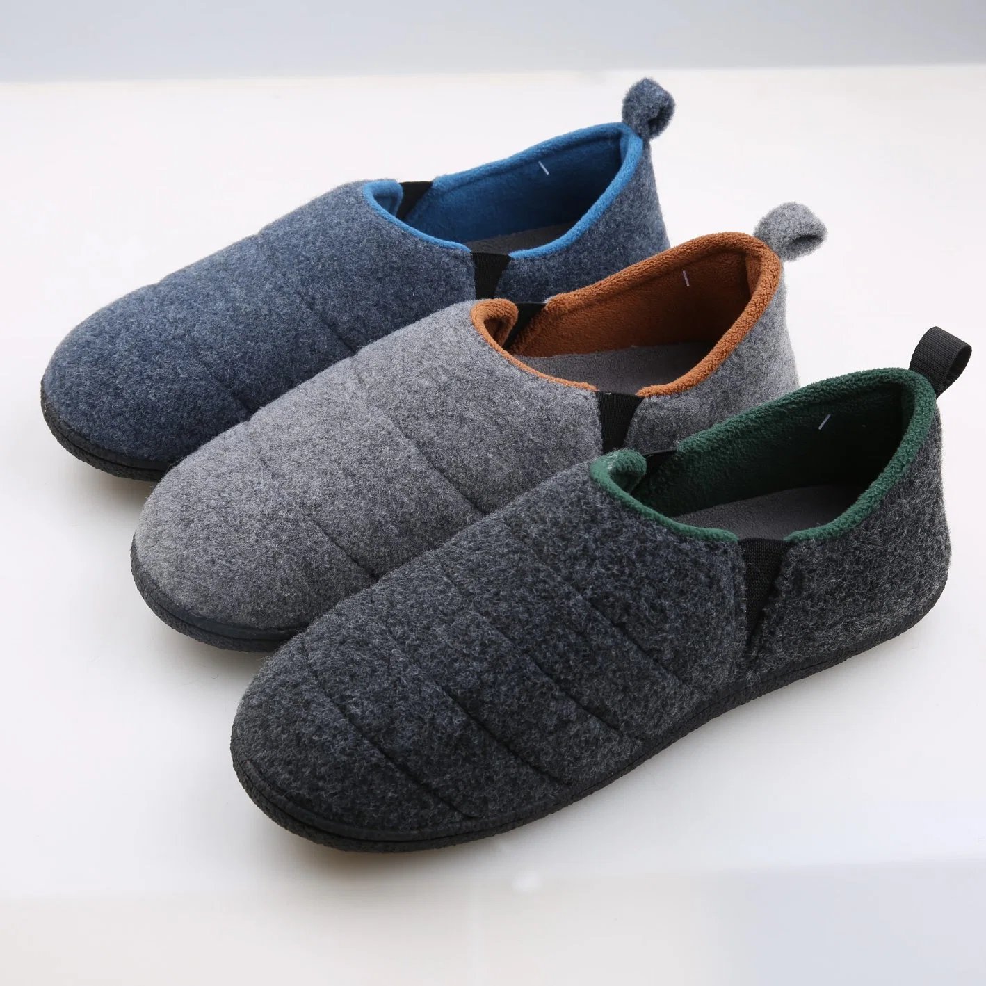Corifei Men Autumn and Winter Cotton Slippers with Plush Thick Soled Indoor Outdoor Shoes