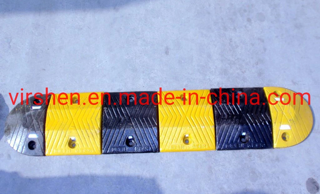 Permanent or Temporary Economical Wholesale Black Yellow Rubber Speed Hump