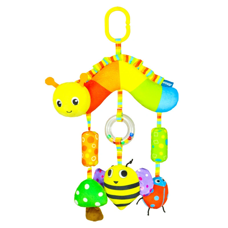 Baby Toy Trolley Pendant Newborn Baby Animal Wind Chime Car Bed Bell Plush Comfort Bed Hanging