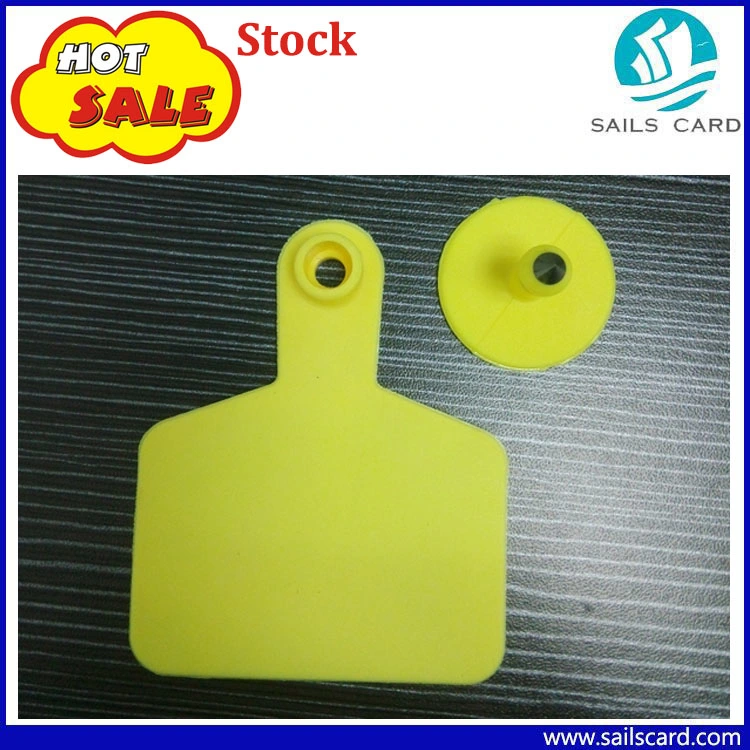 75*60mm Yellow with Number Printed Cattle Ear Tags