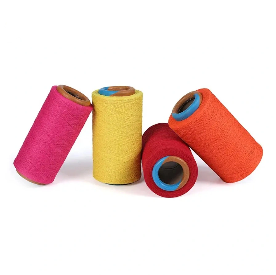 Caihe Rendimiento de alta calidad/alto costo al por mayor Carded Solid Color reciclado Open End Hilos de punto que hacen calcetines Guantes Toallas tejido