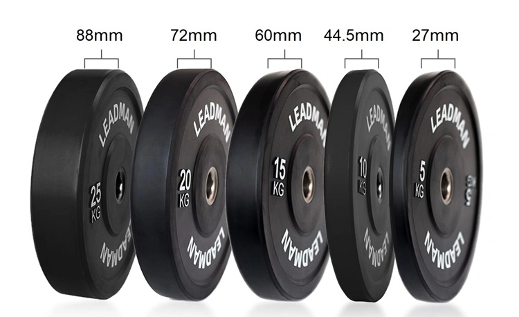 Gym Equipment Factory Black Rubber Bumper Plate