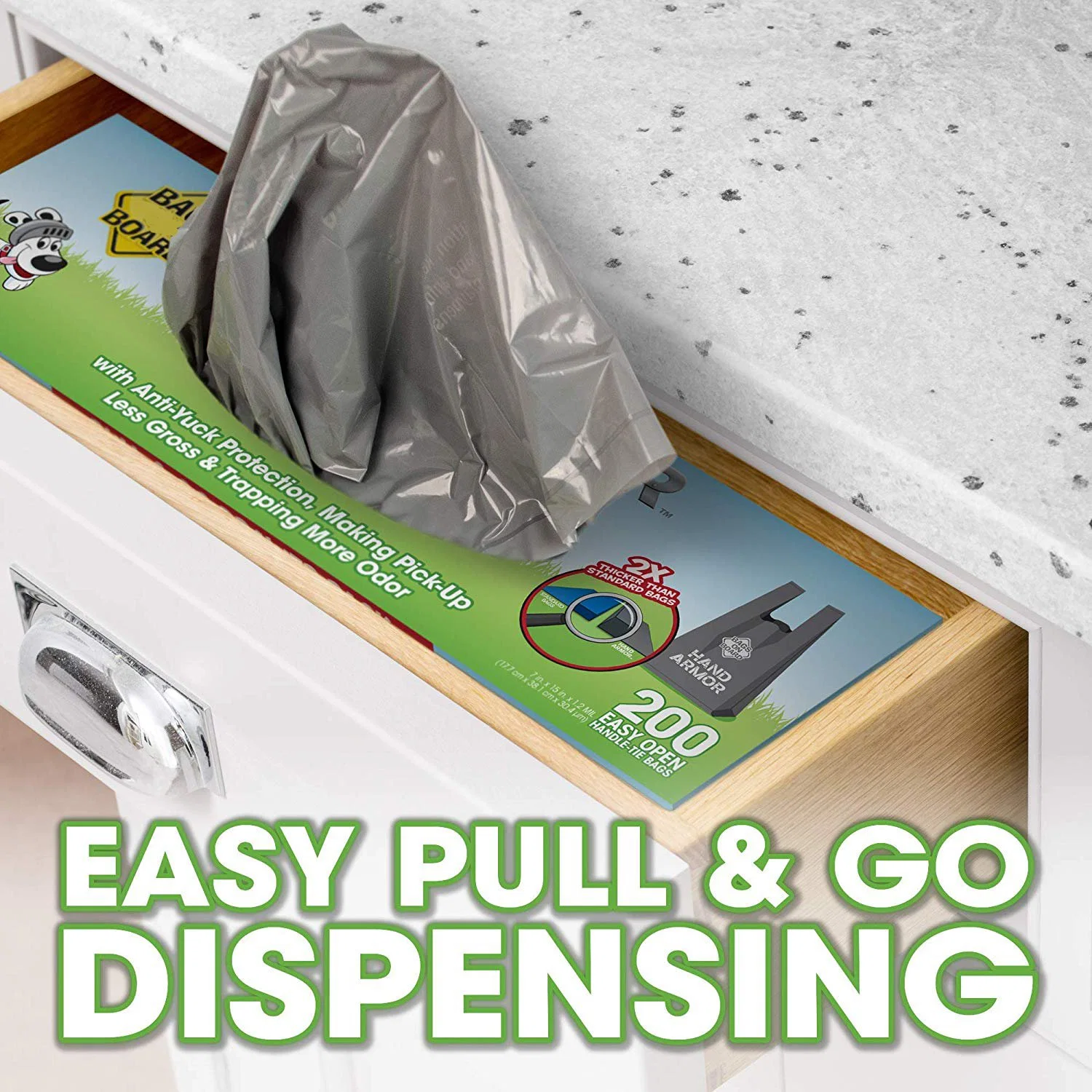 Easy Hand Tie Poop Bags 100% Biodegradable Waste Bag