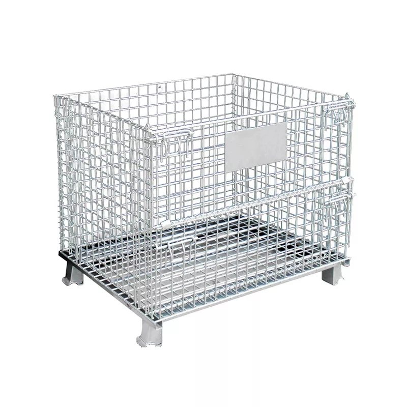 Good Quality Steel Material Foldable Lockable Metal Wire Mesh Storage Cage