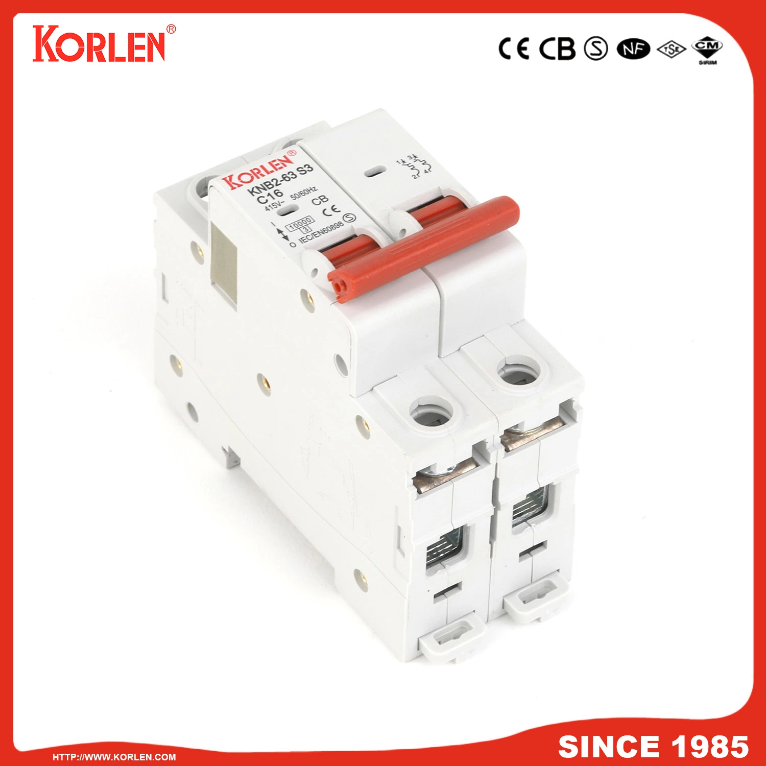 New Type MCB 1A-63A Miniature Circuit Breaker 7.5ka/10ka with RoHS CE CB