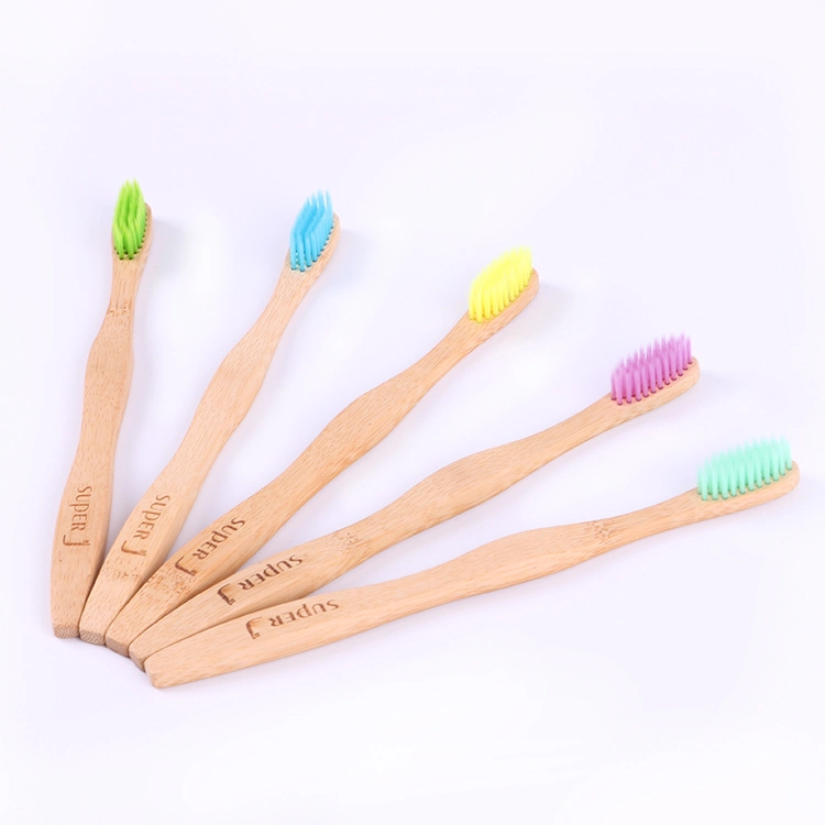 Degradable Soft Small Bristle Adult Kids 1PCS Packaging Round Handle Biodegradable Travel Kit Sustainable Bamboo Toothbrush