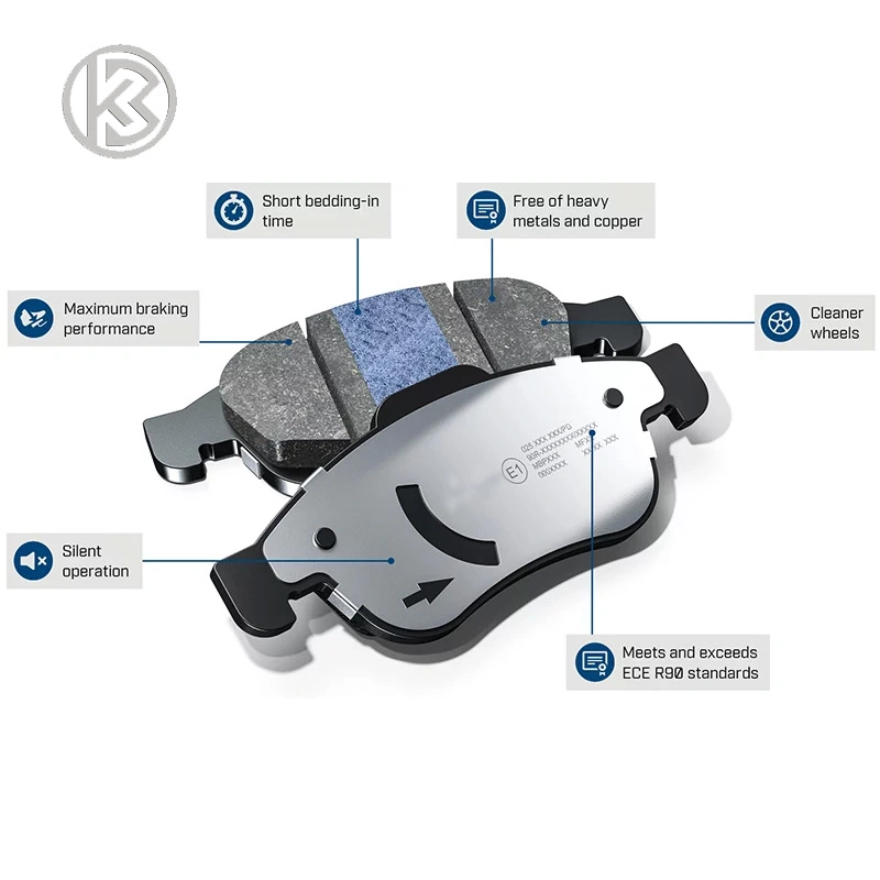 Auto Car Disc Front Rear Ceramic Semi-Metal Brake Pads C2c35612 / C2c39929/425278/0446526420/0044207520/1644201020/1675380 / 1577447/8K0698151c/8K0698151b