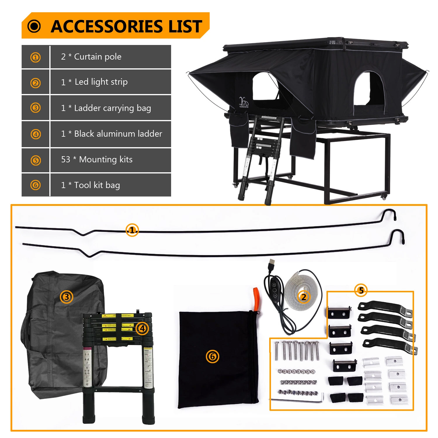 Excelente Design Camp nas condições mais adversas capota da cabina Alu Tenda