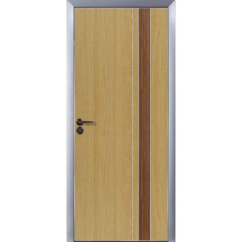 Hospital Aluminum Frame Wooden Door Ecotype School Wood Door with Aluminum Jamb