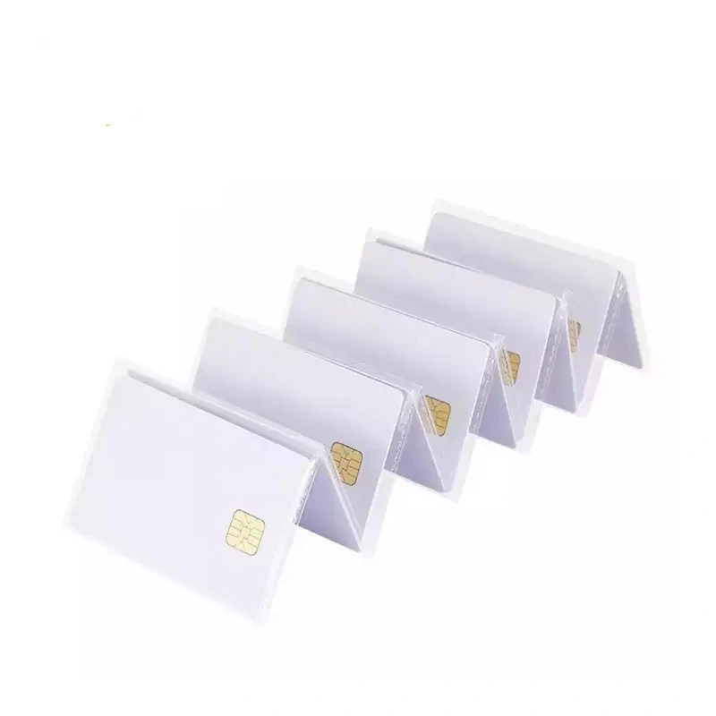 O PVC inteligente de plástico branco em branco cartão chip Epu4442 Contacte cartão IC CARTÃO RFID para impressão a jato de tinta Cartão CPU Java Card Banco do cartão SIM Cartão Visa Cartão de Interface dupla