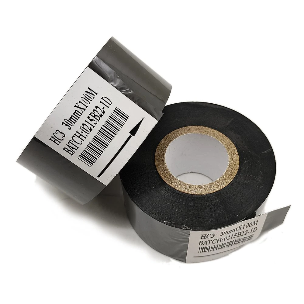 Hc3 Custom Black 30mm*100 Date Coding Foil for Paper Plastic Printing