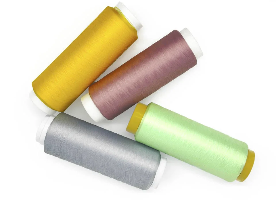 YM 100% Dope Dyed Polyester Garn 150/144 SIM Farben Polyester Filament DTY Garn für Stoff