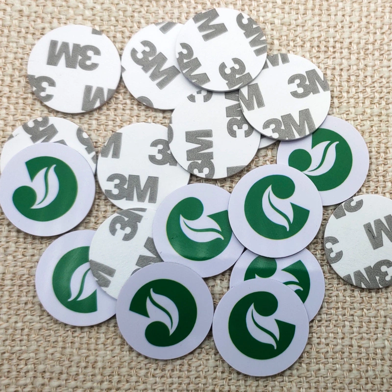 Customized Logo 25mm Custom Printing Passiva ISO14443A Anti Metal Blank Coin Social Easy Tap NFC Tags