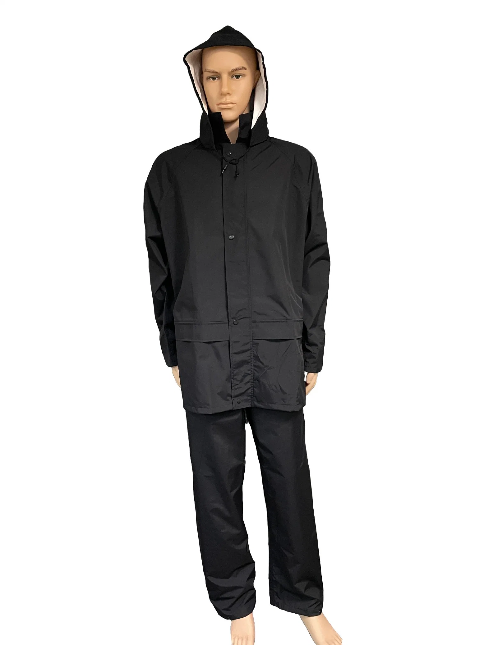 Wholesale/Supplier Hooded Nylon/PU Rain Suit with Custom Logo