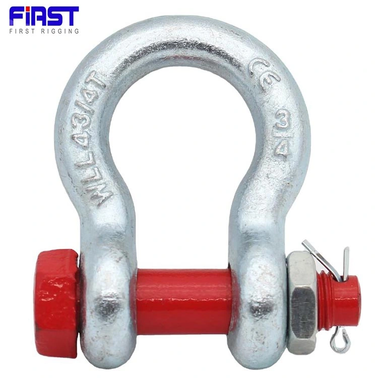 High Strength Us Type Alloy Steel G2130 Bow Shackle for Sling Connection