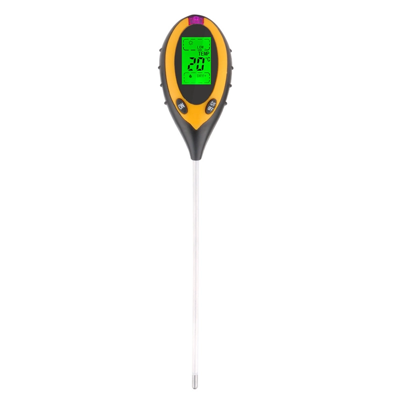 4 in 1 Digital Soil Moisture Temperature Light pH Meter