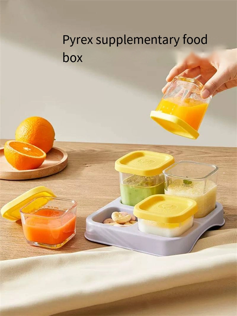 Crisper Glass Lunch Box Small Silicone Food Box Small Sealed Box