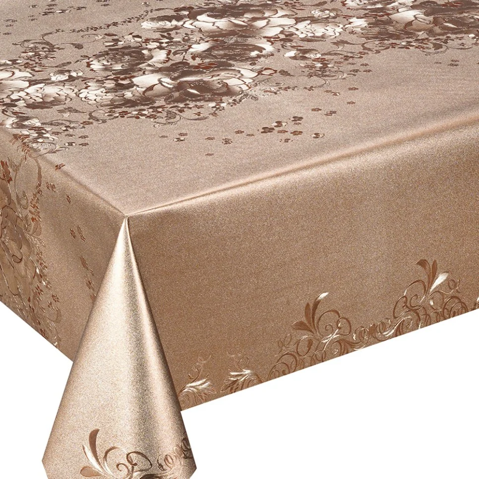 Cheap Wedding Fancy Waterproof Embroidery Polyester PVC Plastic Tablecloths